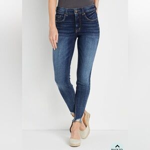 Maurices Frayed Hem, Skinny Women's Blue Jeans